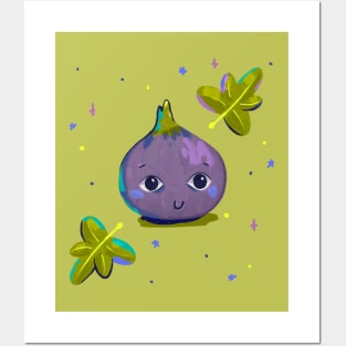 Cute purple fig Posters and Art